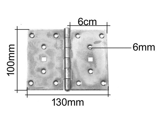 Pletený pánt 100 x 130mm konštrukcia, pozinkovaný zlato, 2 ks