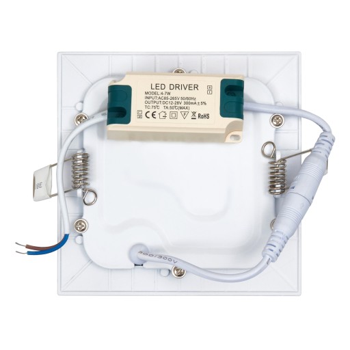Zápustné štvorcové stropné svietidlo LED panel 6W CCD 3 FARBY
