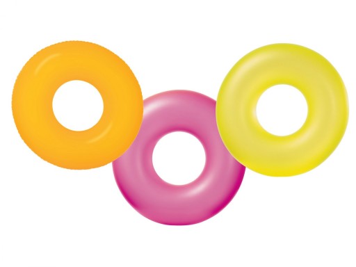 Neónový krúžok na plávanie, priemer 91 cm - 3 farby INTEX 59
