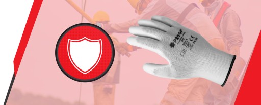 OCHRANNÉ PRACOVNÉ RUKAVICE BIELE PU ODOLNÉ KONŠTRUKČNÉ RUKAVICE 8-10 párov