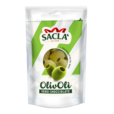 Sacla zelené talianske olivy bez kôstky Olive Snocciolate 185g