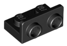 LEGO PLATE 1X2 BROKEN BLACK 99780 - 2 KS
