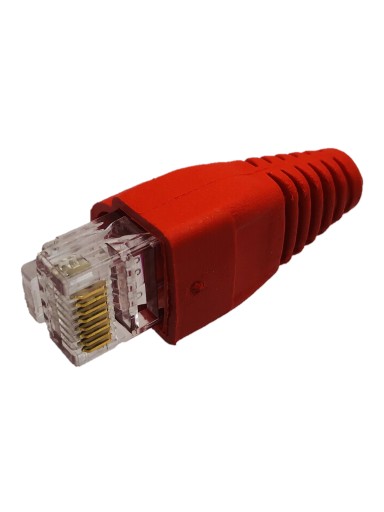 Zástrčka RJ45 s krytom, kategória farieb 6, netienená, AWG 26-24, 5 kusov