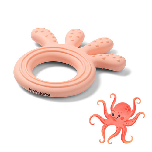 OCTOPUS Babyono silikónové hryzátko 826/01 ružové