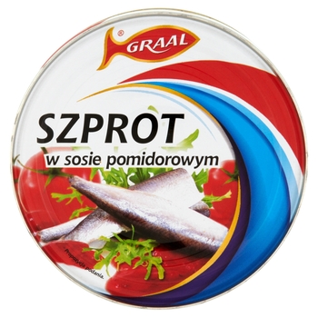 1x 300g šproty GRAAL v paradajkovej omáčke