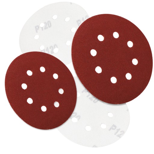10x brúsny kotúč Otvory na suchý zips 125 mm P120 kotúče Kotúč Brúsny kotúč