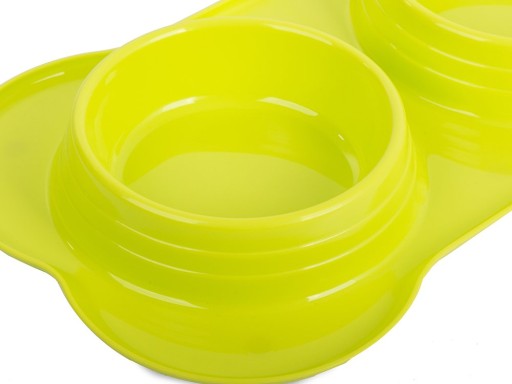 Dvojitá miska na krmivo pre psov a mačky, 0,4 l x 2