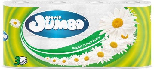 Biely toaletný papier JUMBO harmančekový 3w 8 roliek