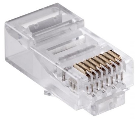 RJ45 8P 8C počítačová zástrčka (drôt) LECHPOL kat.6 1 ks.