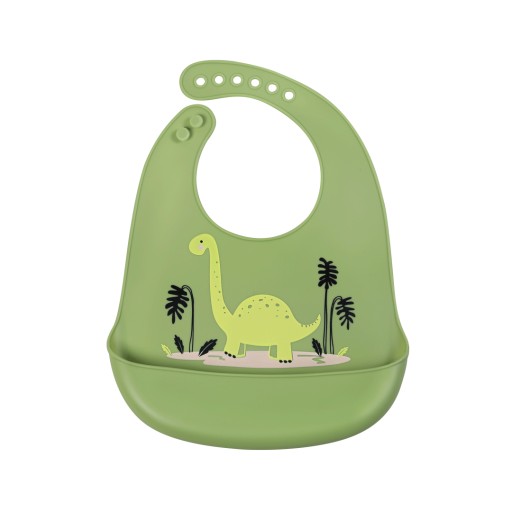 SILIKÓNOVÝ PODPREDNÍK s vreckom ZELENÝ s DINOSAUROM 24-32 cm
