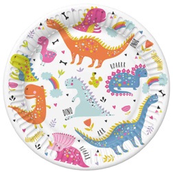 PAPIEROVÉ TANIERE DINOSAUR Dino Animals Plazy Birthday Party 18cm 8ks.