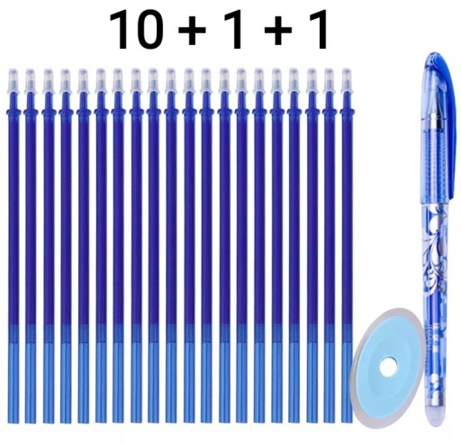 1x Zmazateľné, zmazateľné, zmazateľné pero. 10x Náplň. 1x SADA gumy