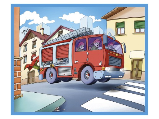 BLOKY PUZZZLE VEĽKÉ 20 KUSOV 3+ HASIČSKÉ VOZIDLO