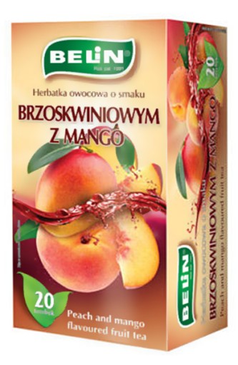 Broskyňový čaj s mangom 20 sáčkov BELIN