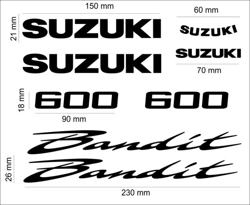 Sada nálepiek Suzuki Bandit 600 #1