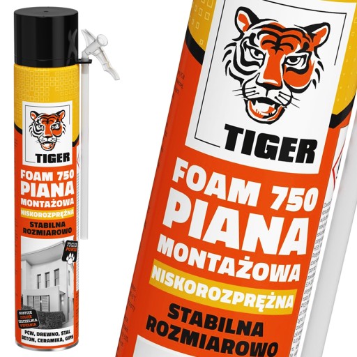 Efektívna rúrková montážna pena Tiger FOAM 750
