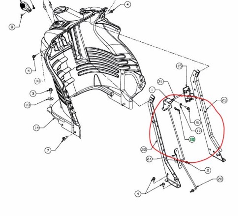 Závlačka na traktor MTD, WOLF GARTEN