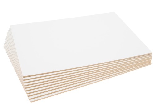 10x HDF Biela - 3mm - A4 297x210mm - rezanie laserom