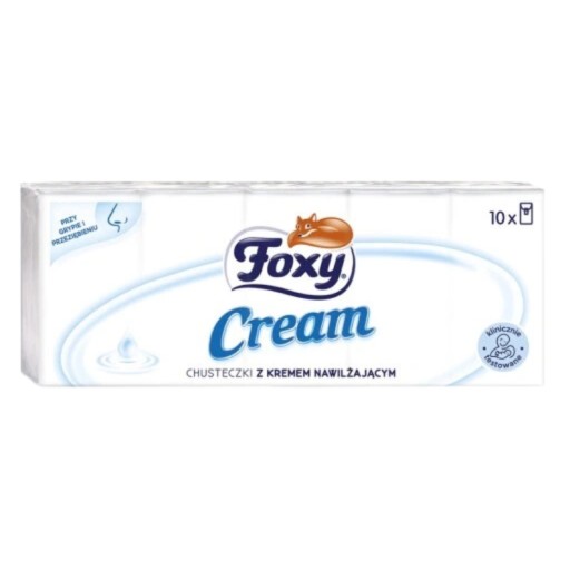 Foxy krémové hygienické obrúsky s hydratačným krémom 10 x 9 ks