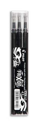 Náplne do pier PILOT FRIXION, 3 ks, čierne