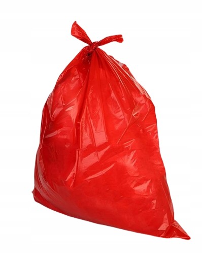 ČERVENÉ VRECKÁ NA ODPAD RECYKLOVANIA HDPE 70x110 0,033 25ks