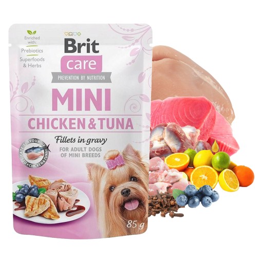 BRIT CARE MINI mokré krmivo pre psov, mix príchutí, 5x85g