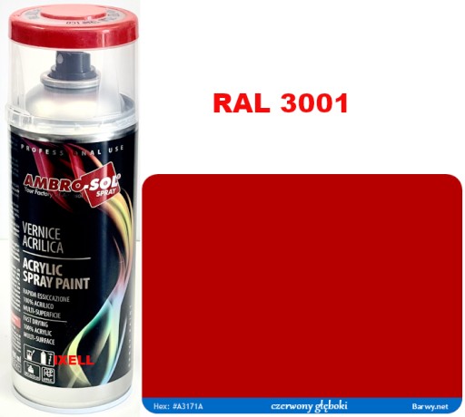 RAL 3001 AKRYLOVÝ LAK SPREJ červený LESK 1233