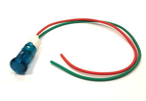 Lampa / indikátor, modrá x11, LED 6V