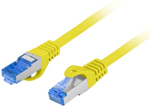 Ethernetový internetový kábel skrútený RJ45 LAN Cat 6A SFTP LSZH 5m žltý