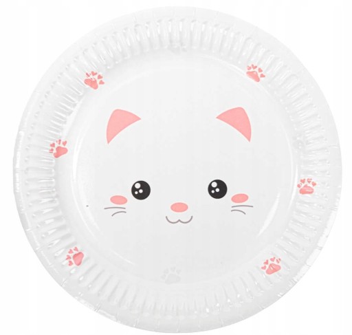 Papierové taniere Sweet Cat, 6 kusov, 18 cm