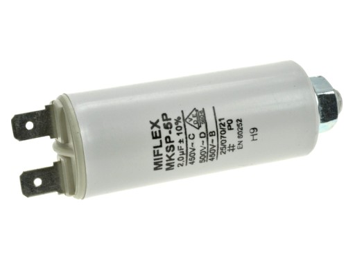 ŠTARTOVACÍ KONDENZÁTOR MOTORA KONEKTOR 2uF 450V