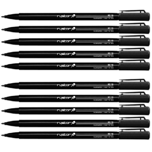 Značkovacie pero Rystor RC 10 1mm čierne x10