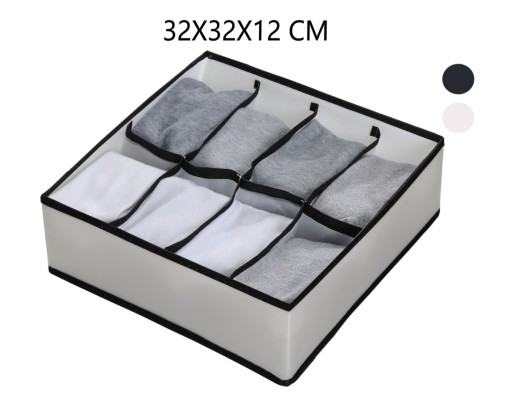 ORGANIZÁTOR ZÁSUVKY S 8 PRIHORKAMI 32x12x32 cm BIELA