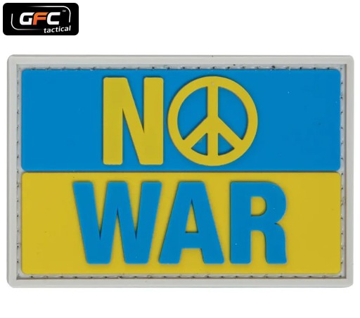 NO WAR UA STOP WAR 3D PVC VELCRO GFC NÁŠIVKA