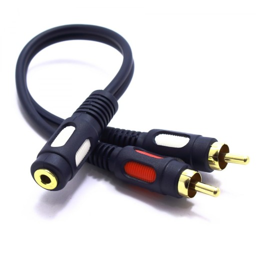 ADAPTÉR AUX ADAPTÉR ZÁSUVKA MALÝ JACK 3,5 2X RCA CINCH ZÁSTRČKA VITALCO