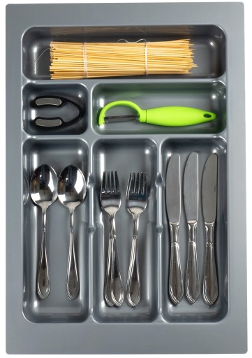 ORGANIZÁTOR NA PRÍBORY DO ZÁSUVKY 40cm SIVÁ