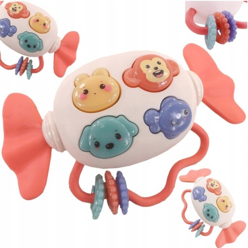 Hrkajúce hryzátko music box zvuky svetiel 66857R