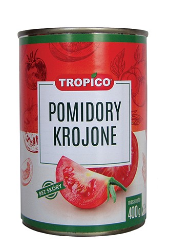 TROPICO Paradajky rezané bez šupky 400g