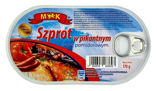 Šprota v pikantnej paradajkovej omáčke 170g MK