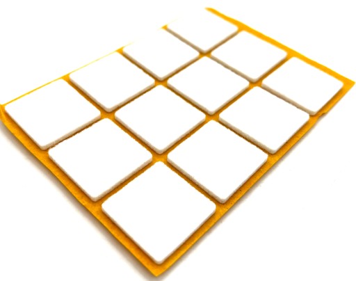 SAMOLEPIACE PLSTENÉ PODLOŽKY, BIELE 22 mm 16