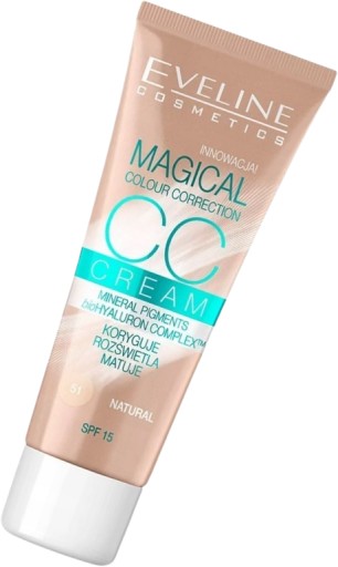 EVELINE FLUID MAGICAL CC 51 NATURAL 30 ML Koriguje nedokonalosti