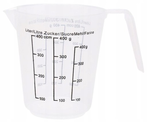 KUCHYNSKÝ ODMERNÝ hrnček S ODBEROVÝM DŽVANOM 400ml