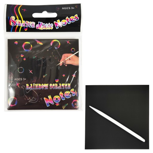 MAGIC NOTEBOOK, Scratch-Off Notebook, 24 ks. ČIERNA + HYPO ŠTÝL