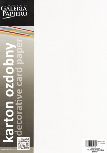 Dekoračný papier A4 Island diamantový biely 220g 20
