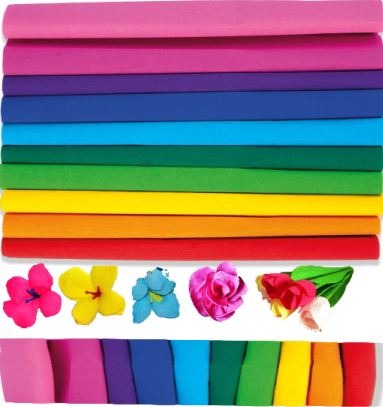 Krimpovaný hodvábny papier HAPPY COLOR 25X200 Rainbow mix