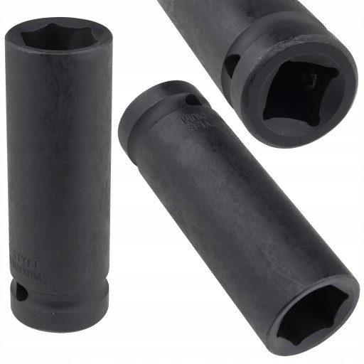 NÁRAZOVÁ ZÁSUVKA DLHÁ 19 MM PRE KOLESÁ S 1/2'' KĽÚČOM