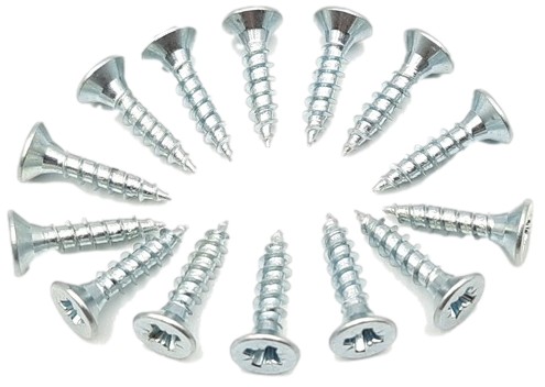 50x Tvrdené skrutky do dreva 3,5x16 mm, pozinkované