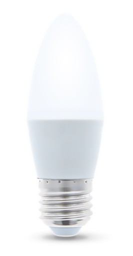 LED žiarovka, veľký závit, sviečka E27, 3W 3000K