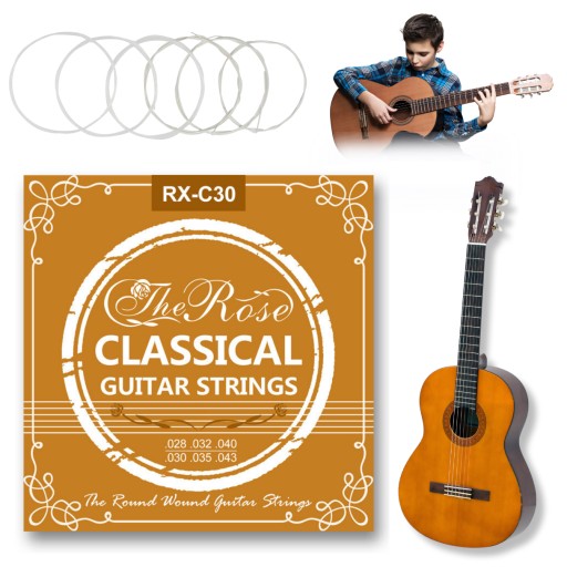 PROFESIONÁLNE MÄKKÉ KLASICKÉ GITAROVÉ STRUNY THE ROSE RX-C30