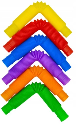 Pop Tubes Sensory Squishy Tubes Antistresová hrubá XXL hračka 6ks